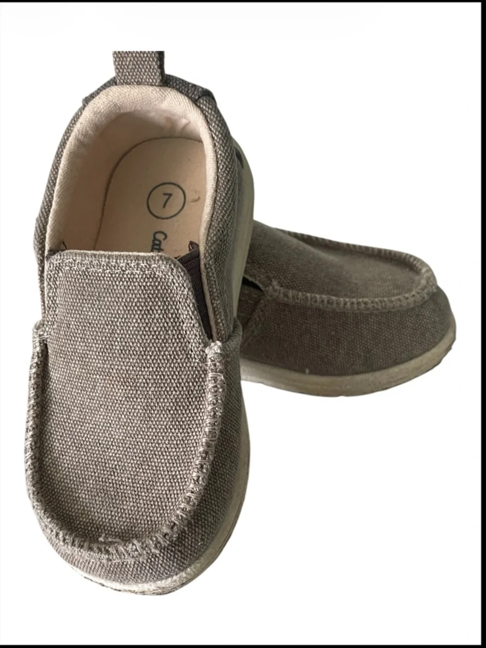 Cat & Jack Toddler Boys Canvas Slip-On Shoes in Taupe